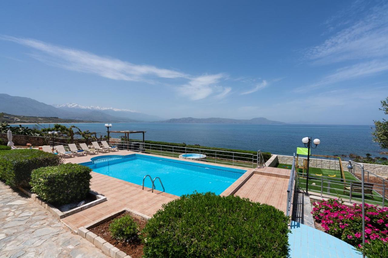 Beachfront Family Villa Katerina With Private Pool, Playground, Bbq & Amazing Sea Views! Petres  Екстериор снимка