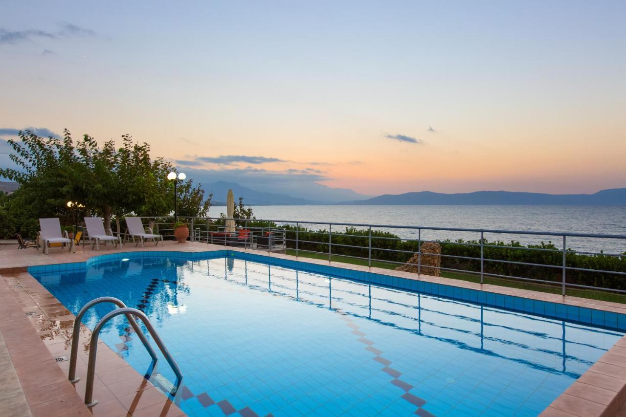 Beachfront Family Villa Katerina With Private Pool, Playground, Bbq & Amazing Sea Views! Petres  Екстериор снимка